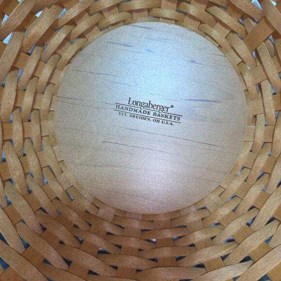 LONGABERGER 9" BOWL BASKET W HARD BOWL & & LID - Picture 7 of 7